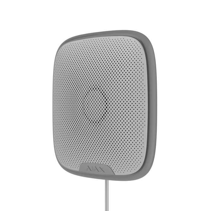 Ajax Fibra StreetSiren (Silver/White) - Wired External Siren with Blue Strobe Indication - Image 2